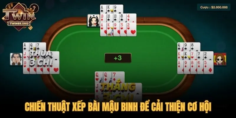 Chiến thuật xếp bài với kỹ thuật tan bài hay ba thùng phé